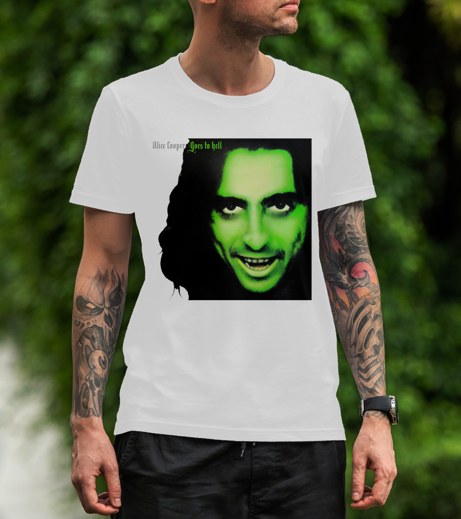 Alice Cooper Goes To Hell Iconic Green Face T-Shirt