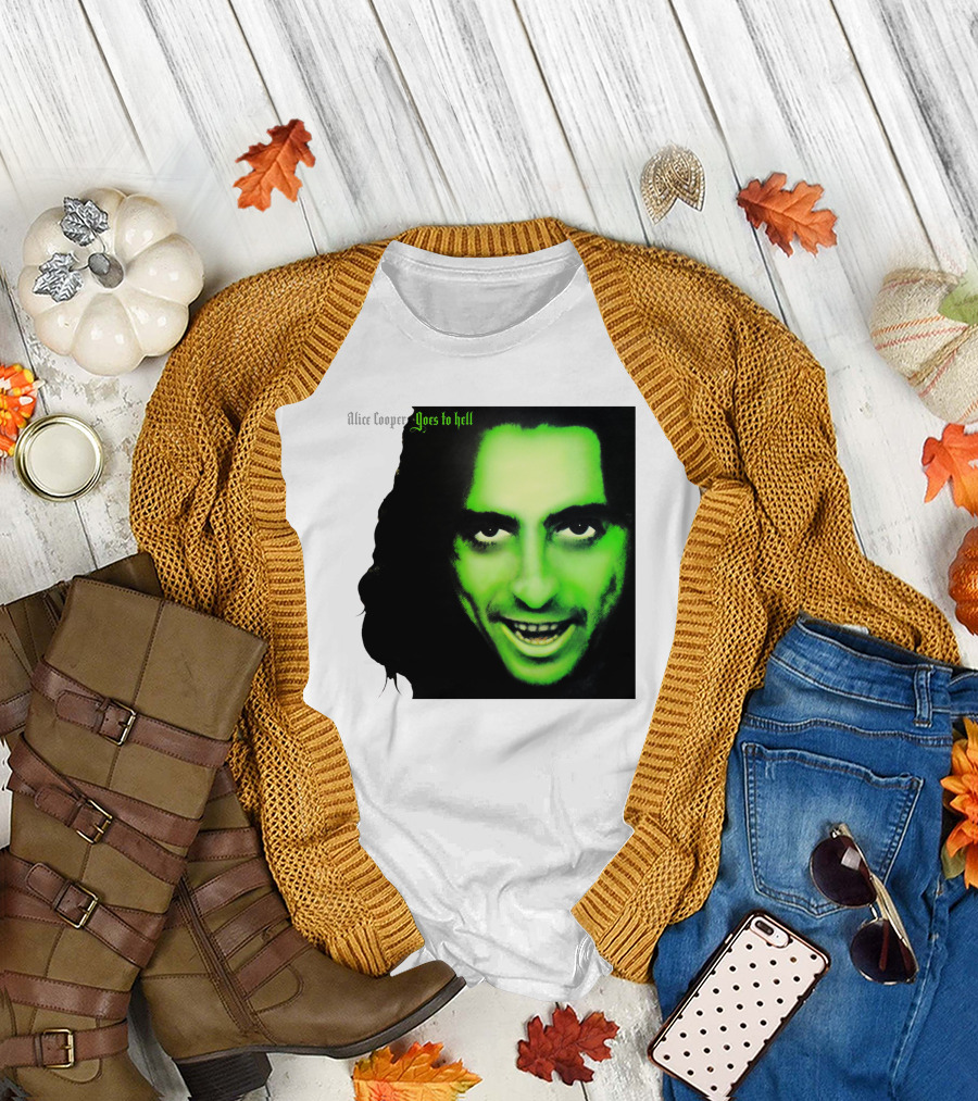 Alice Cooper Goes To Hell Iconic Green Face T-Shirt