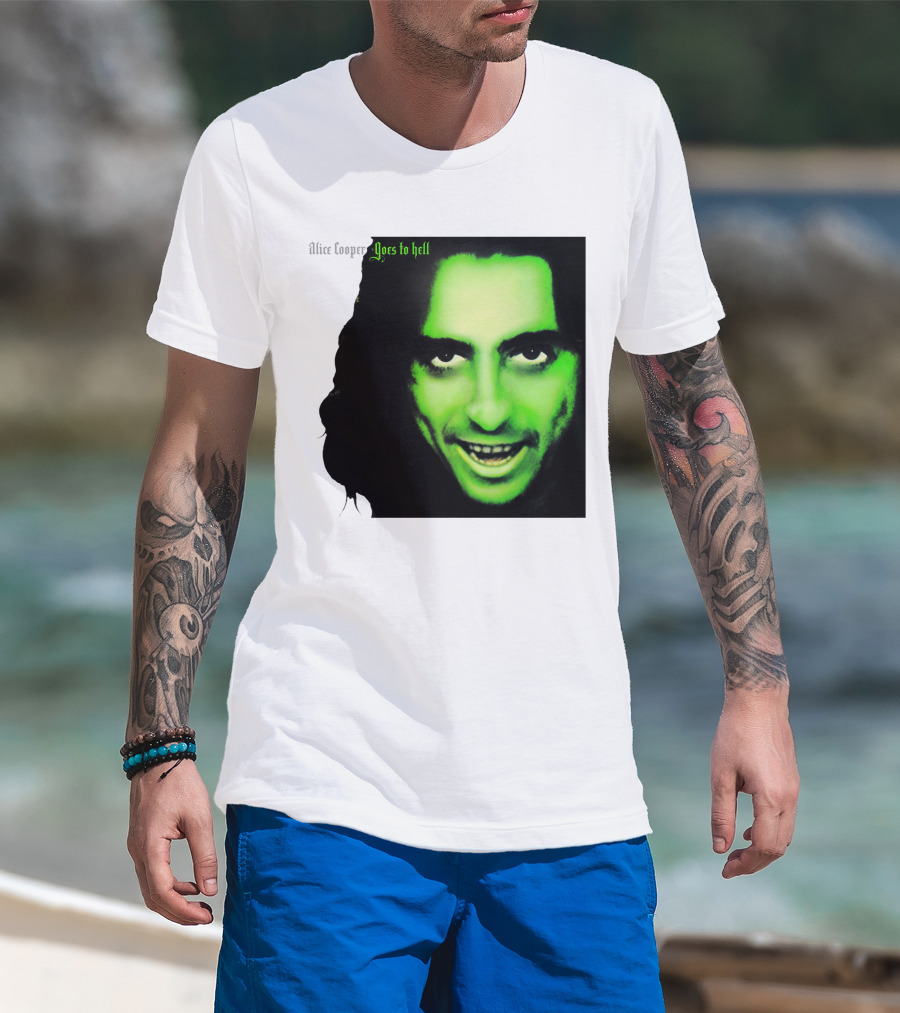 Alice Cooper Goes To Hell Iconic Green Face T-Shirt
