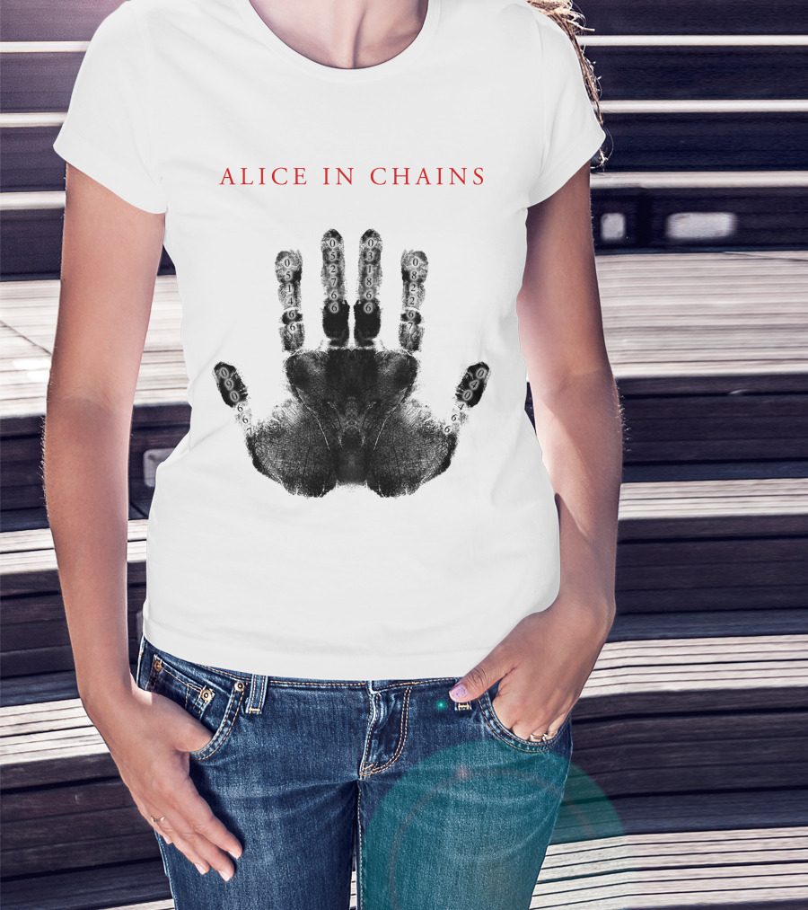 Alice In Chains Handprint With Numbers T-Shirt