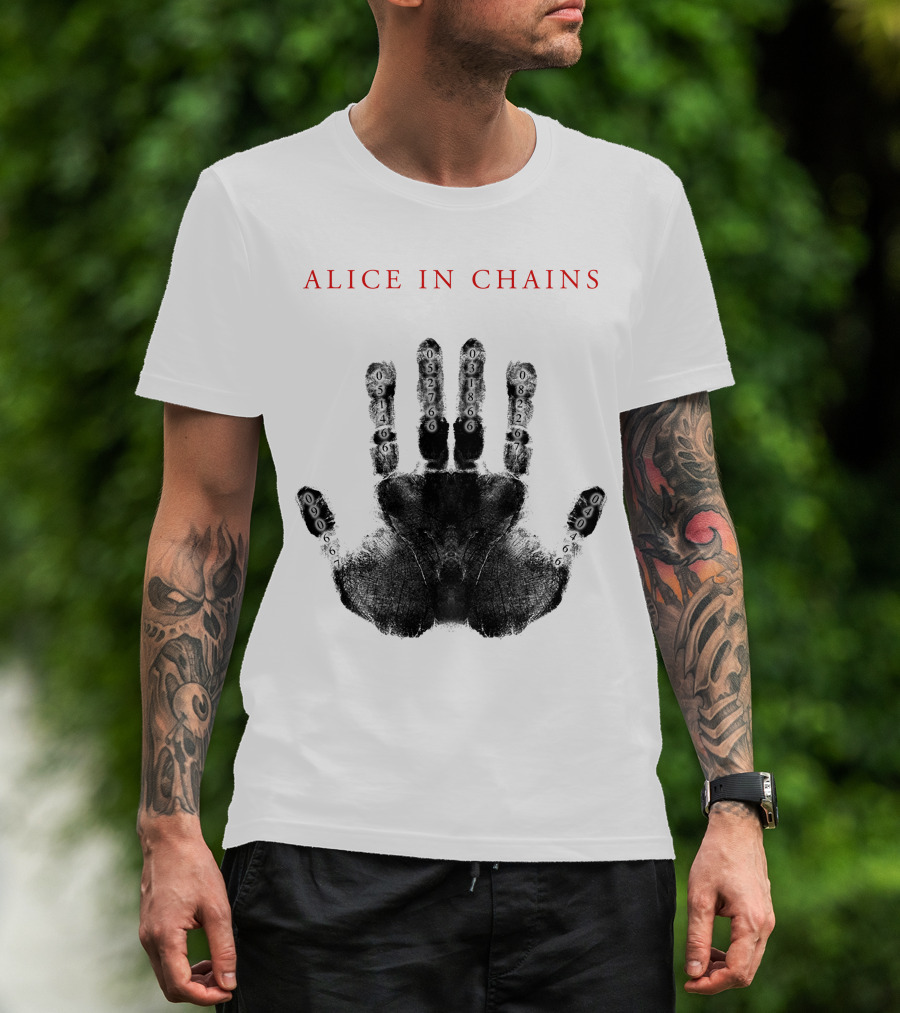 Alice In Chains Handprint With Numbers T-Shirt