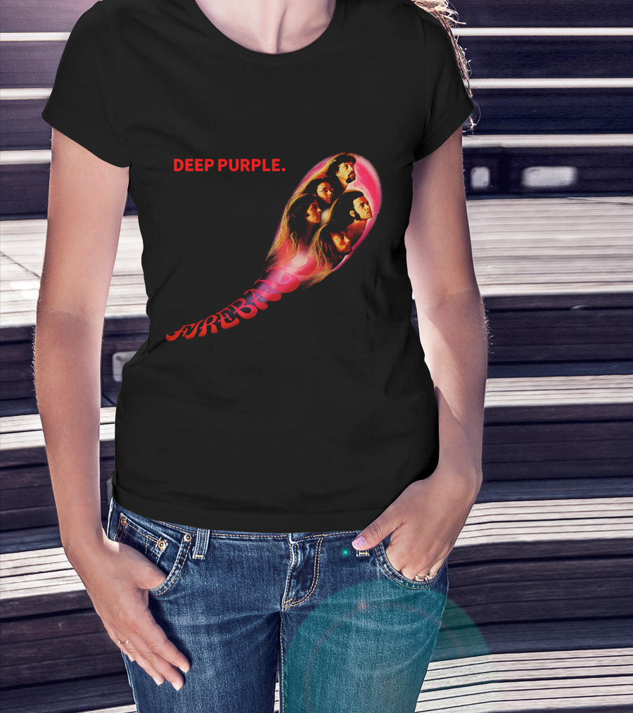 Deep Purple Fireball Album Cover Artwork T-Shirt