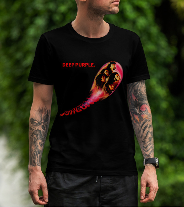Deep Purple Fireball Album Cover Artwork T-Shirt