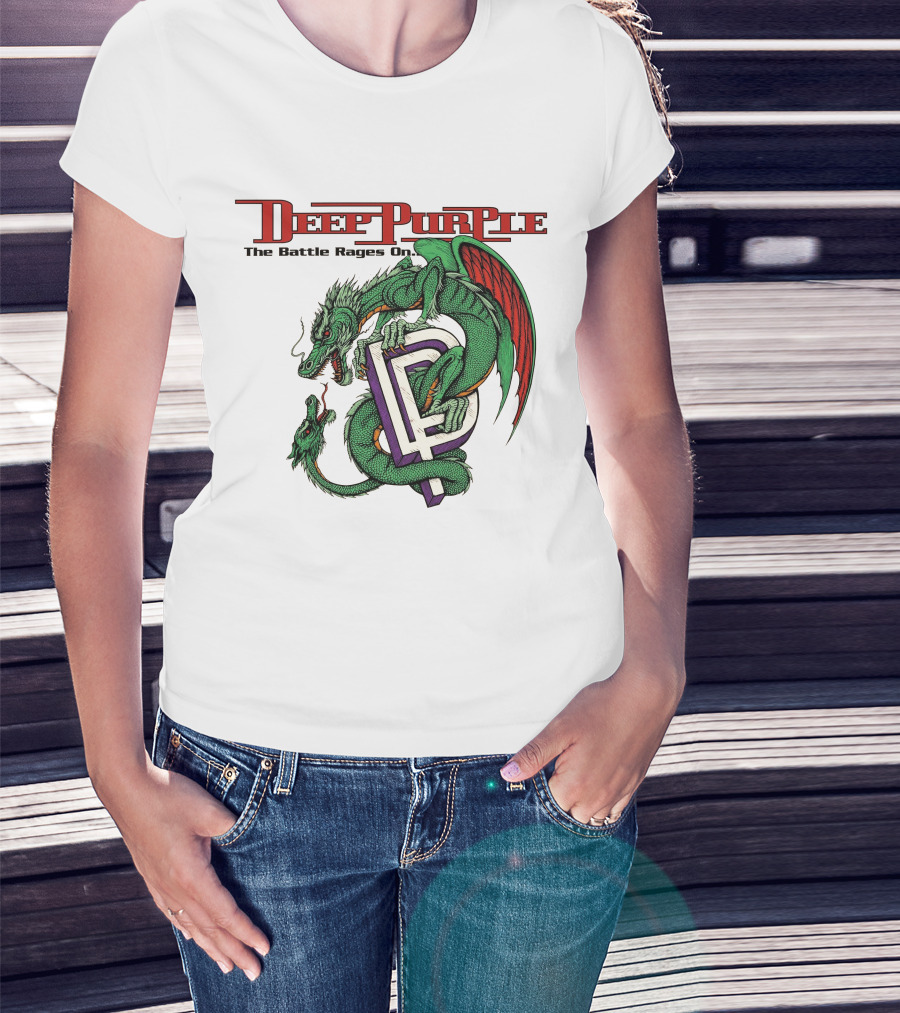 Deep Purple The Battle Rages On Dragon Artwork T-Shirt