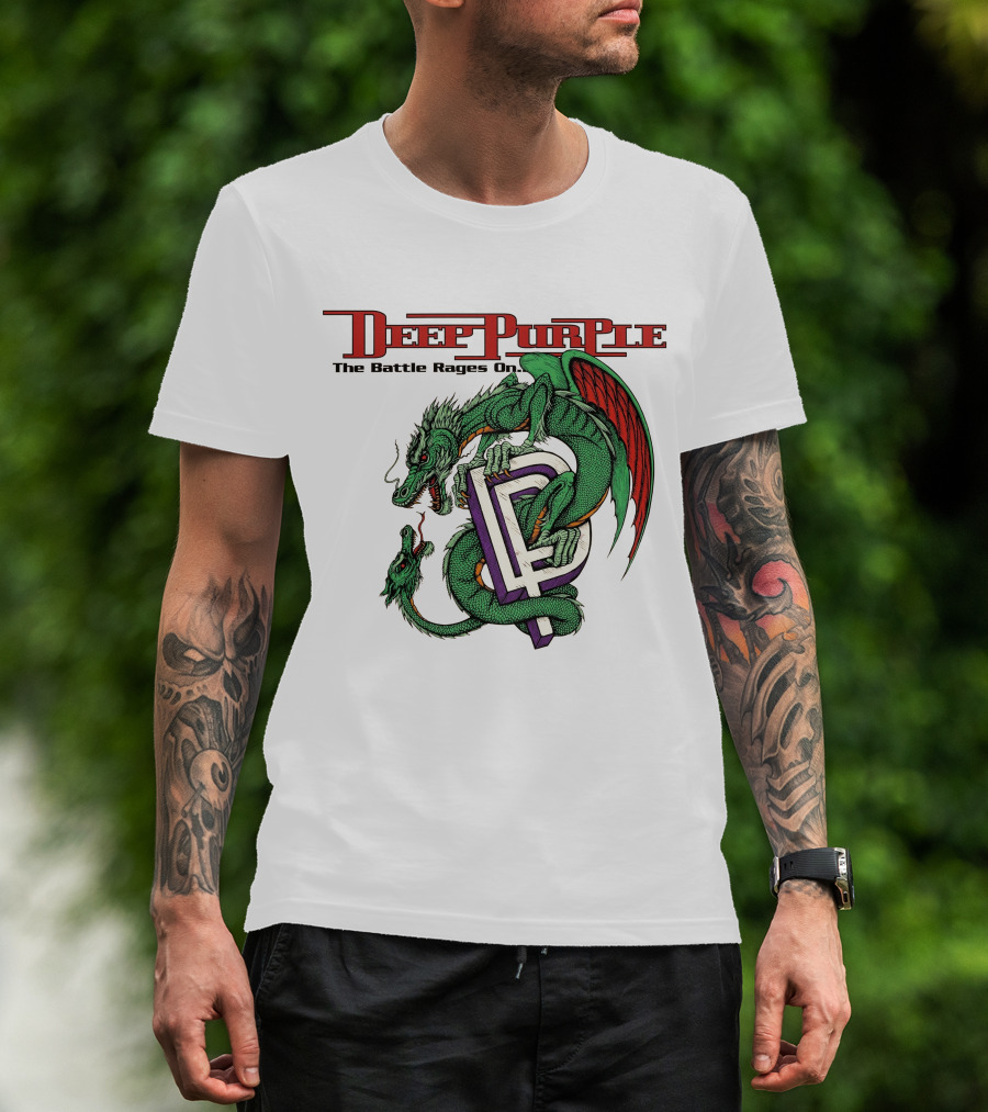 Deep Purple The Battle Rages On Dragon Artwork T-Shirt