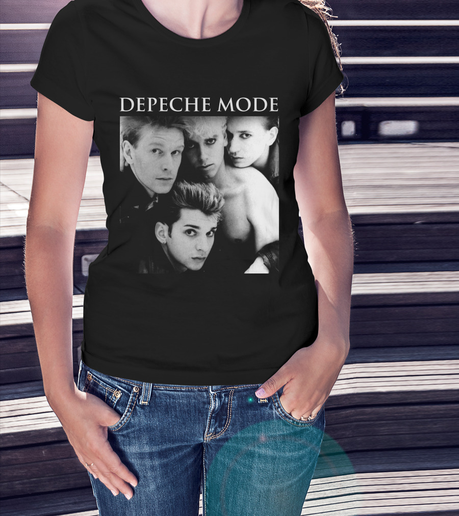 Depeche Mode Band Black And White Photo Quartet T-Shirt