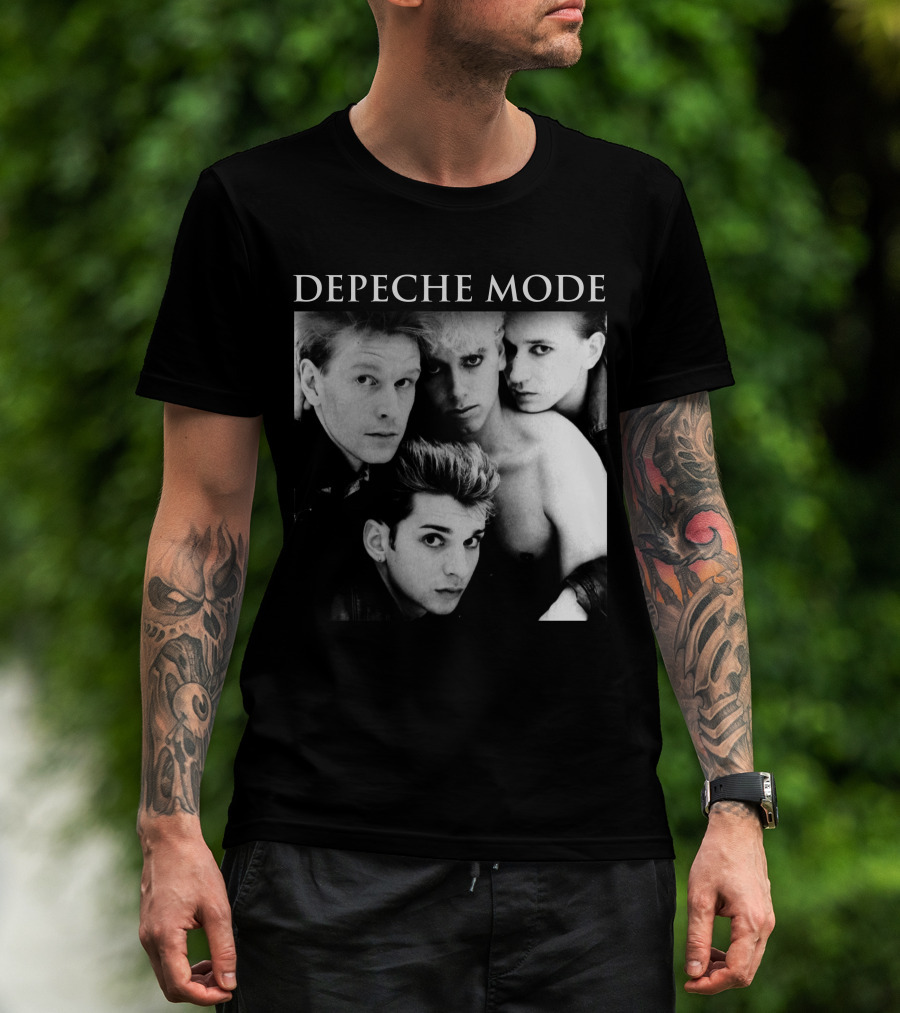 Depeche Mode Band Black And White Photo Quartet T-Shirt