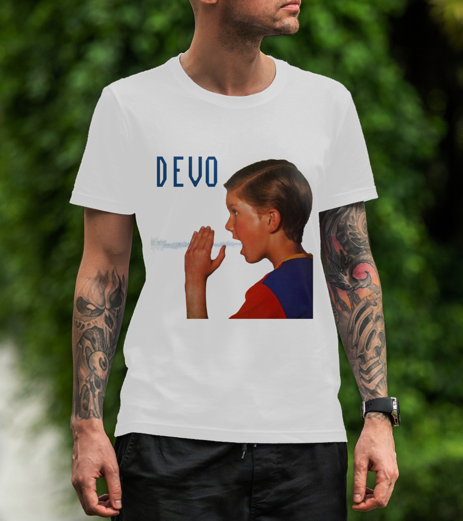Devo Boy Shouting With Sound Wave T-Shirt