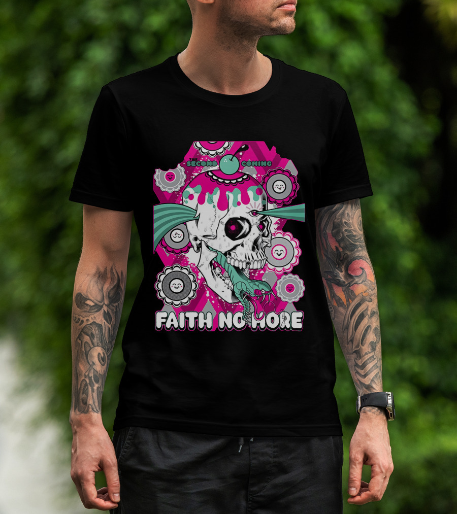 Faith No More Second Coming Skull And Snake T-Shirt