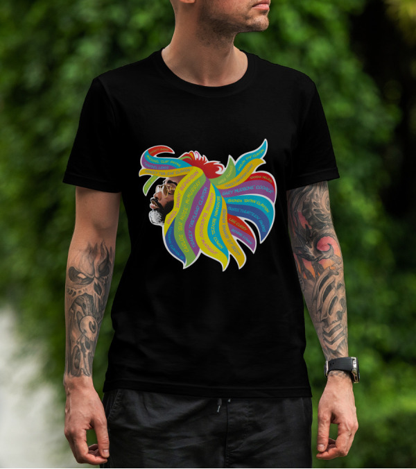 Psychedelic Funk Portrait With Bootsy Collins Dr. Funkenstein References In Vibrant Afro Colors T-Shirt