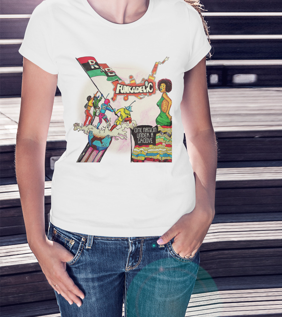 Funkadelic One Nation Under A Groove R&B Psychedelic Style T-Shirt