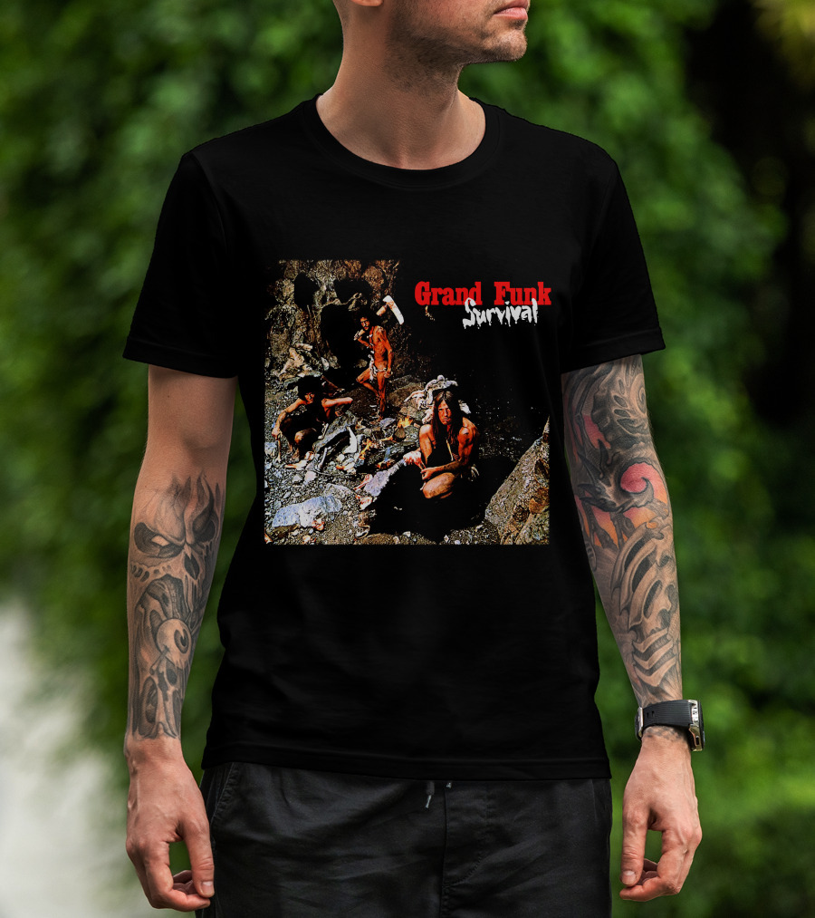 Grand Funk Railroad Survival Album Cover T-Shirt