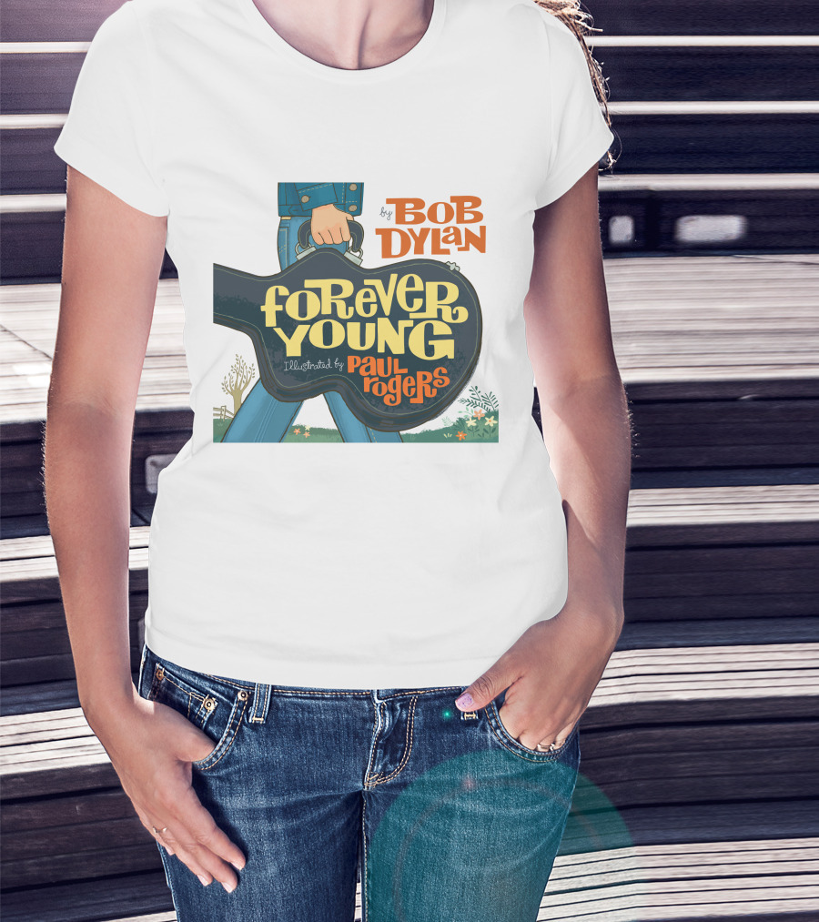 Bob Dylan Forever Young Illustrated By Paul Rogers T-Shirt