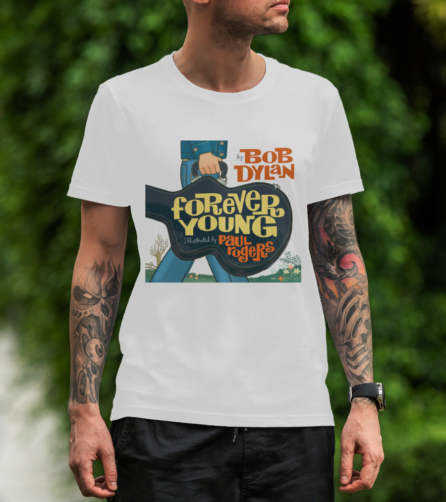 Bob Dylan Forever Young Illustrated By Paul Rogers T-Shirt