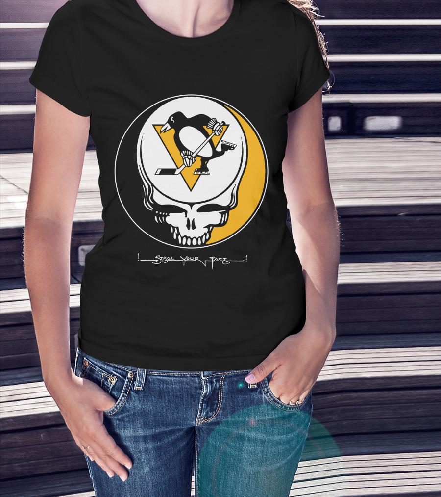 Steal Your Face Grateful Dead Pittsburgh Penguins T-Shirt
