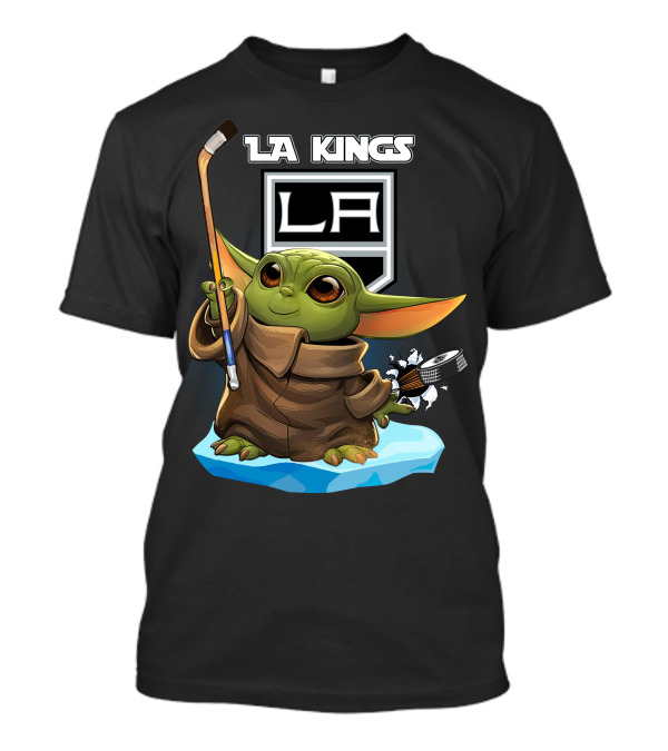 LA Kings Baby Yoda Hockey Puck T-Shirt