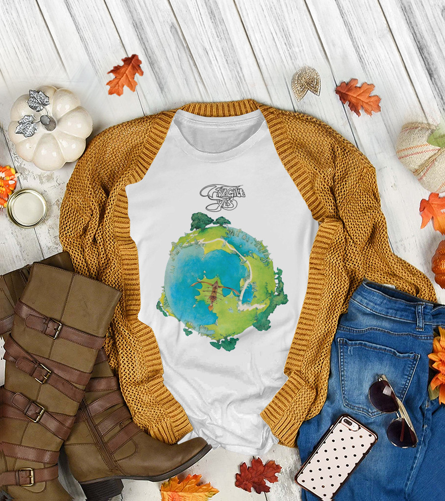 Yes Fragile Artwork Round Earth Concept T-Shirt