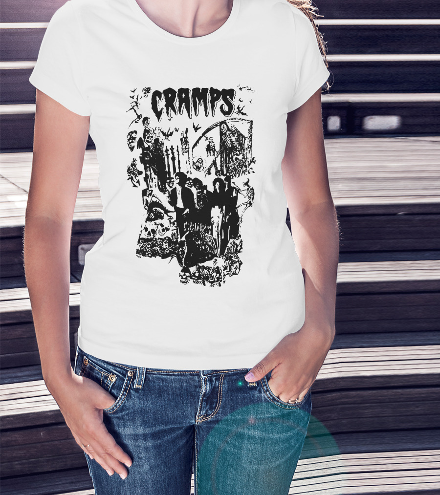 Cramps Gothic Horror Collage Tcr T-Shirt