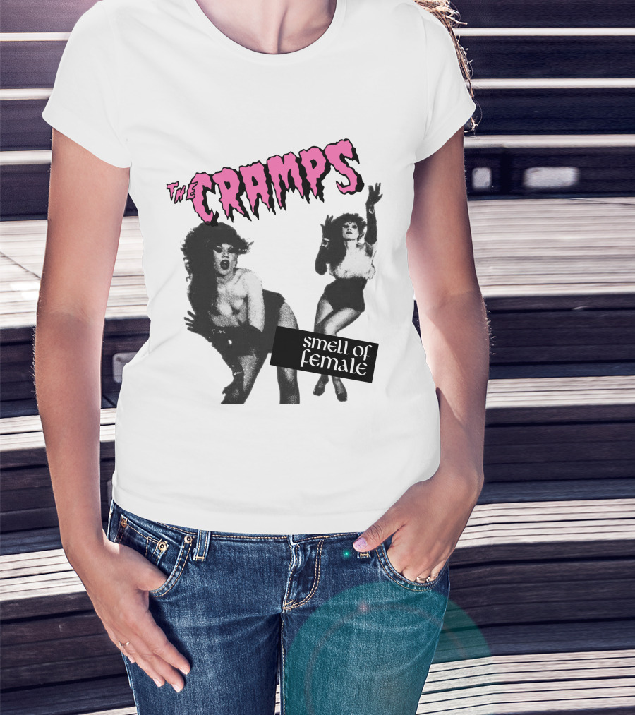 The Cramps Smell Of Female Vintage Punk Rock Album Cover T-Shirt