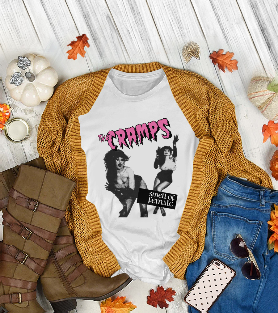 The Cramps Smell Of Female Vintage Punk Rock Album Cover T-Shirt