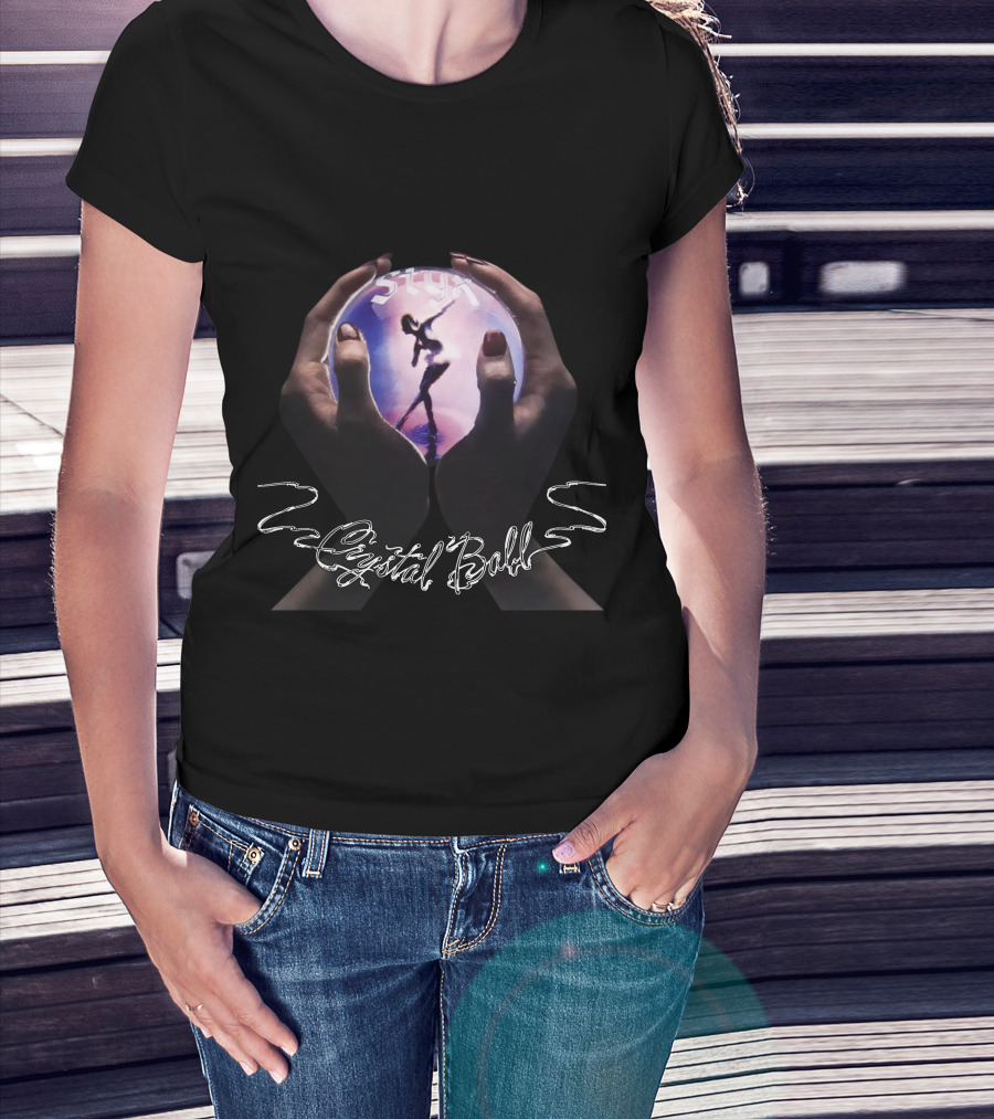 Styx Crystal Ball Silhouette Hands T-Shirt