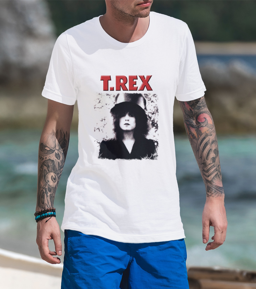 T. Rex Glam Rock Iconic Portrait With Hat T-Shirt