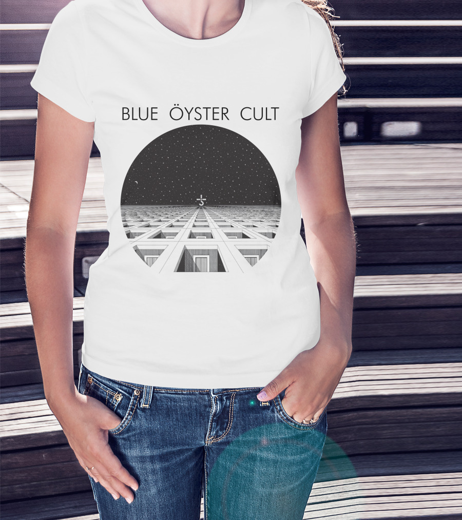 Blue Öyster Cult Alien Landscape Night Sky T-Shirt