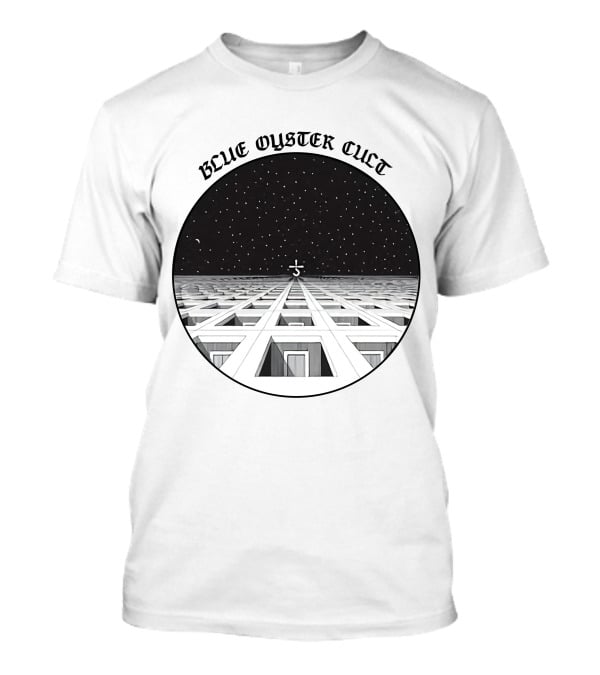 Blue Oyster Cult Celestial Symbol Starry Grid T-Shirt
