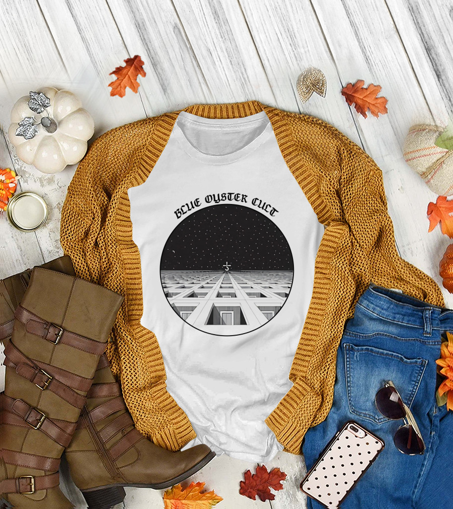 Blue Oyster Cult Celestial Symbol Starry Grid T-Shirt