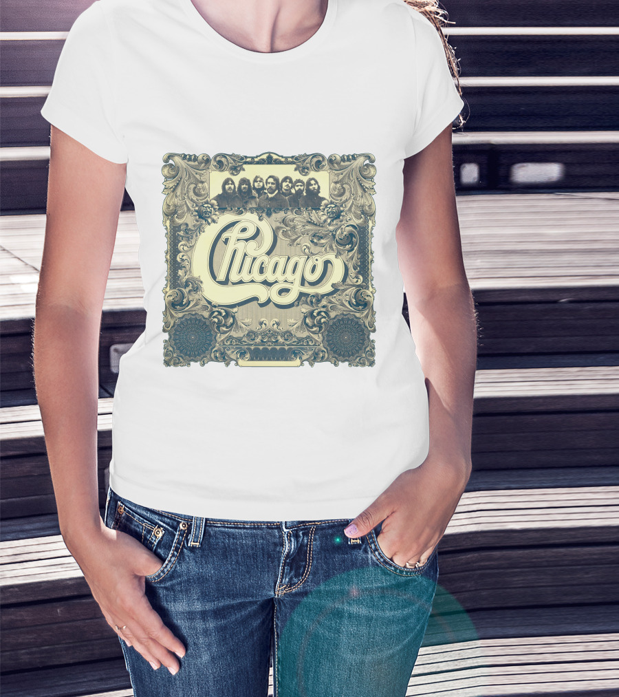 Chicago Band Vintage Ornate Frame T-Shirt