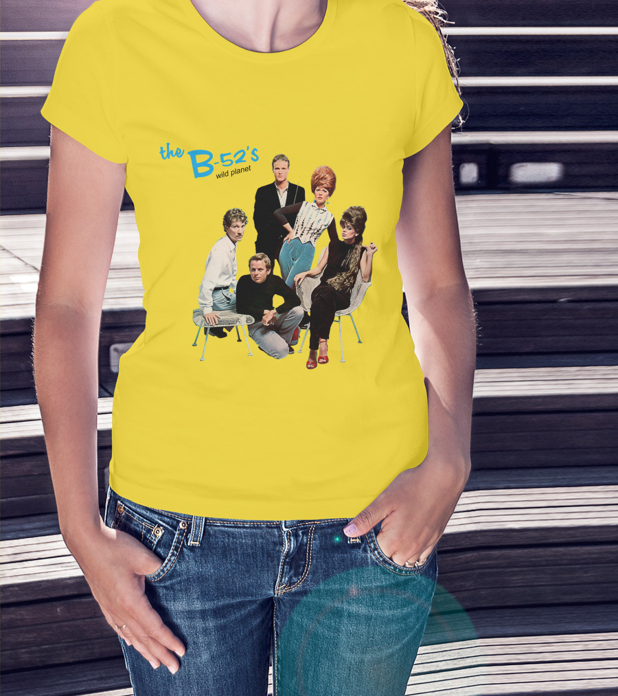 The B-52'S Wild Planet Album Cover Group Photo T-Shirt