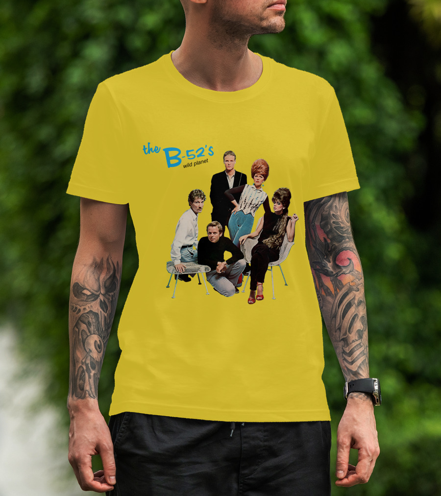 The B-52'S Wild Planet Album Cover Group Photo T-Shirt