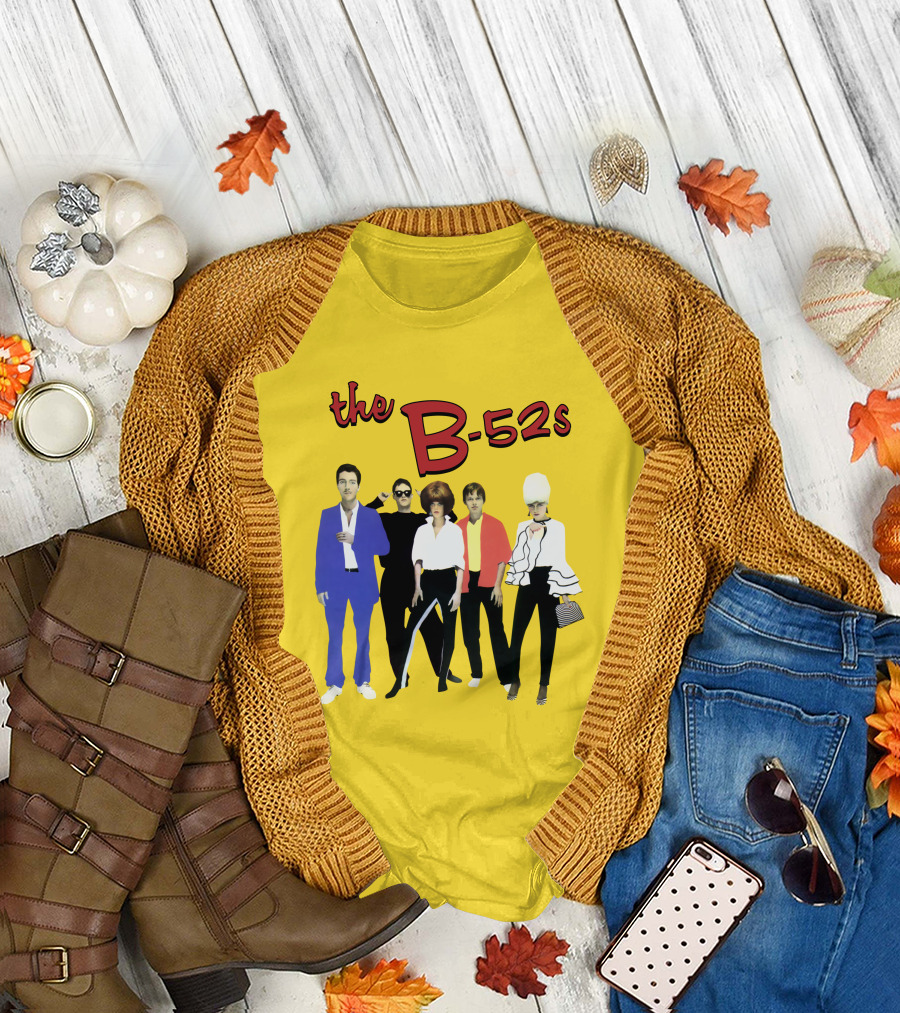 The B-52S Band Members Retro Style Ensemble T-Shirt