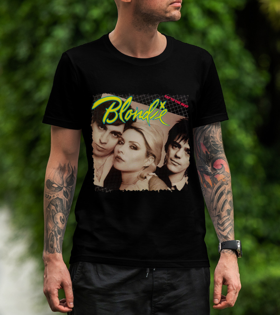 Blondie Eat To The Beat Album Cover Vintage Style T-Shirt