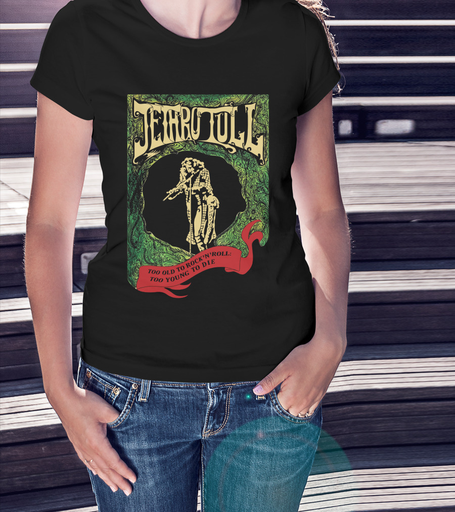 Jethro Tull Too Old To Rock 'N' Roll: Too Young To Die Vintage Style T-Shirt
