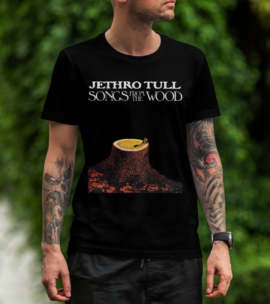 Jethro Tull Songs From The Wood Tree Stump Album Art T-Shirt
