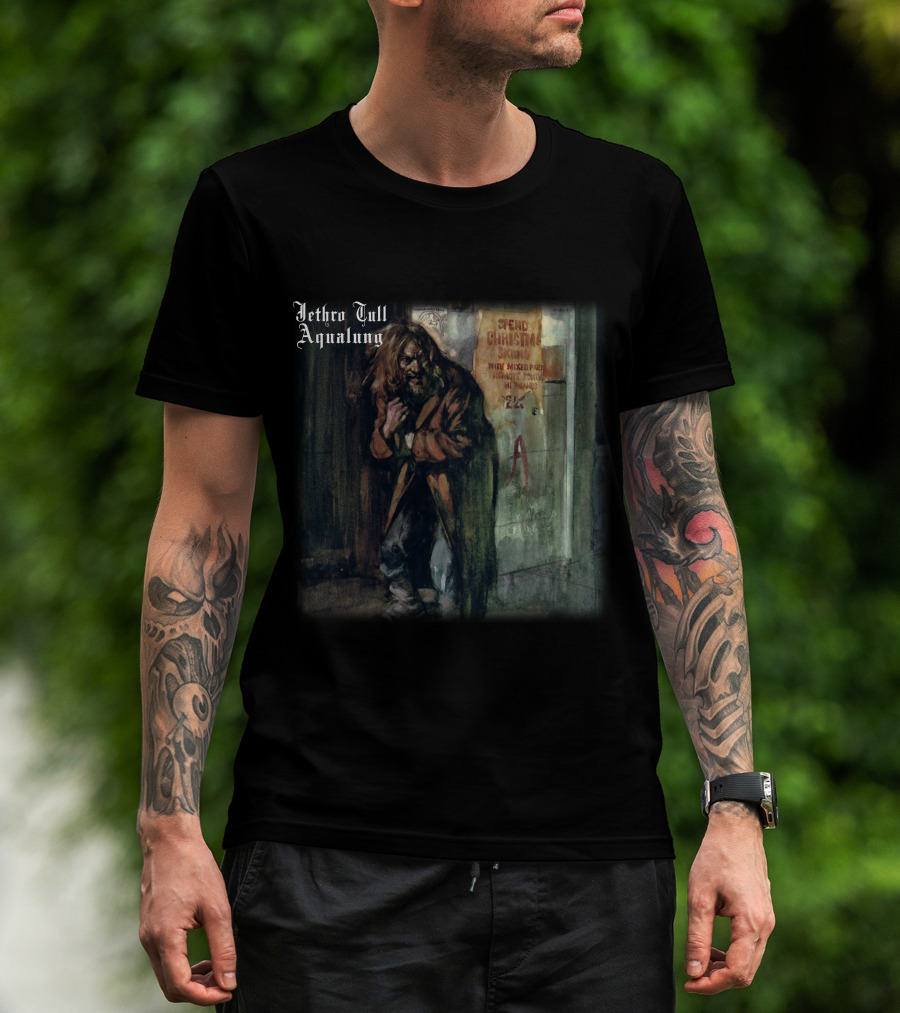 Jethro Tull Aqualung Album Art Homeless Man T-Shirt
