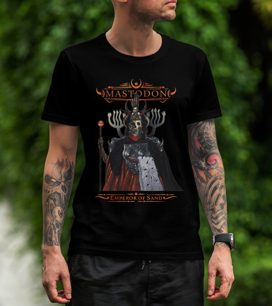 Mastodon Emperor Of Sand Skull Warrior T-Shirt
