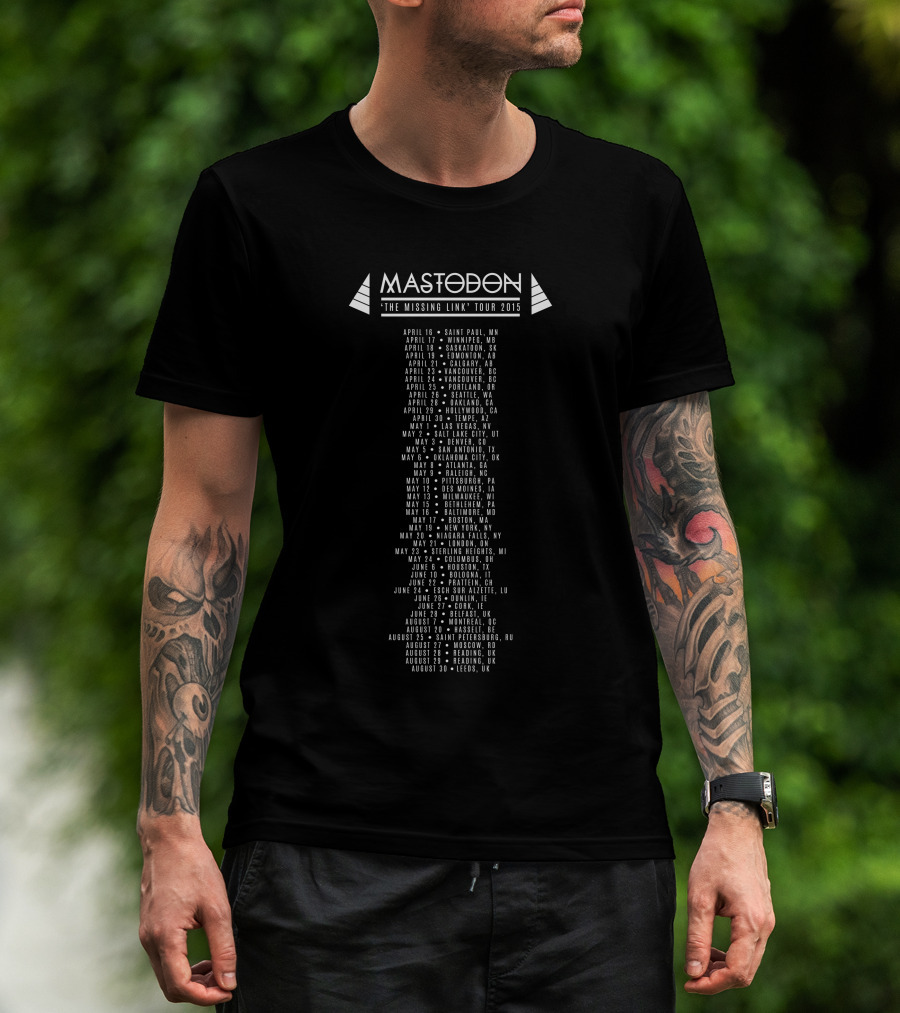 Mastodon The Missing Link Tour 2015 Dates And Locations T-Shirt