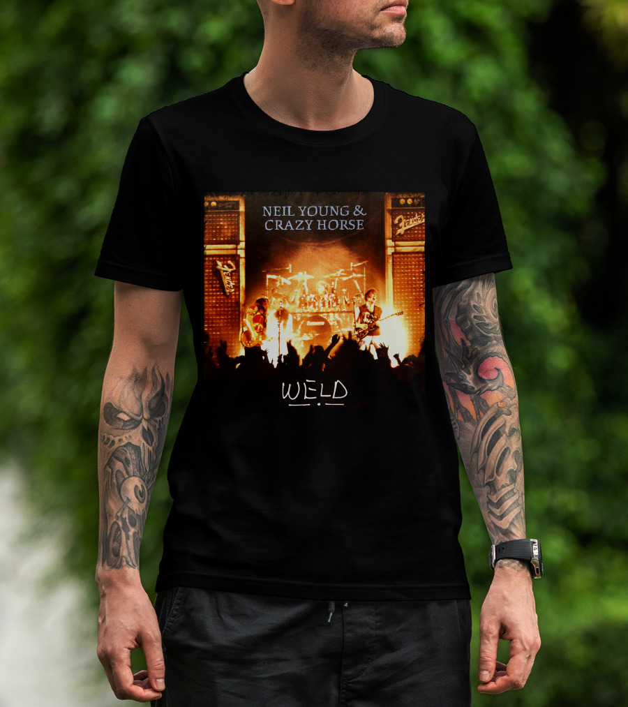 Neil Young & Crazy Horse Weld Live Performance Stage Amps T-Shirt