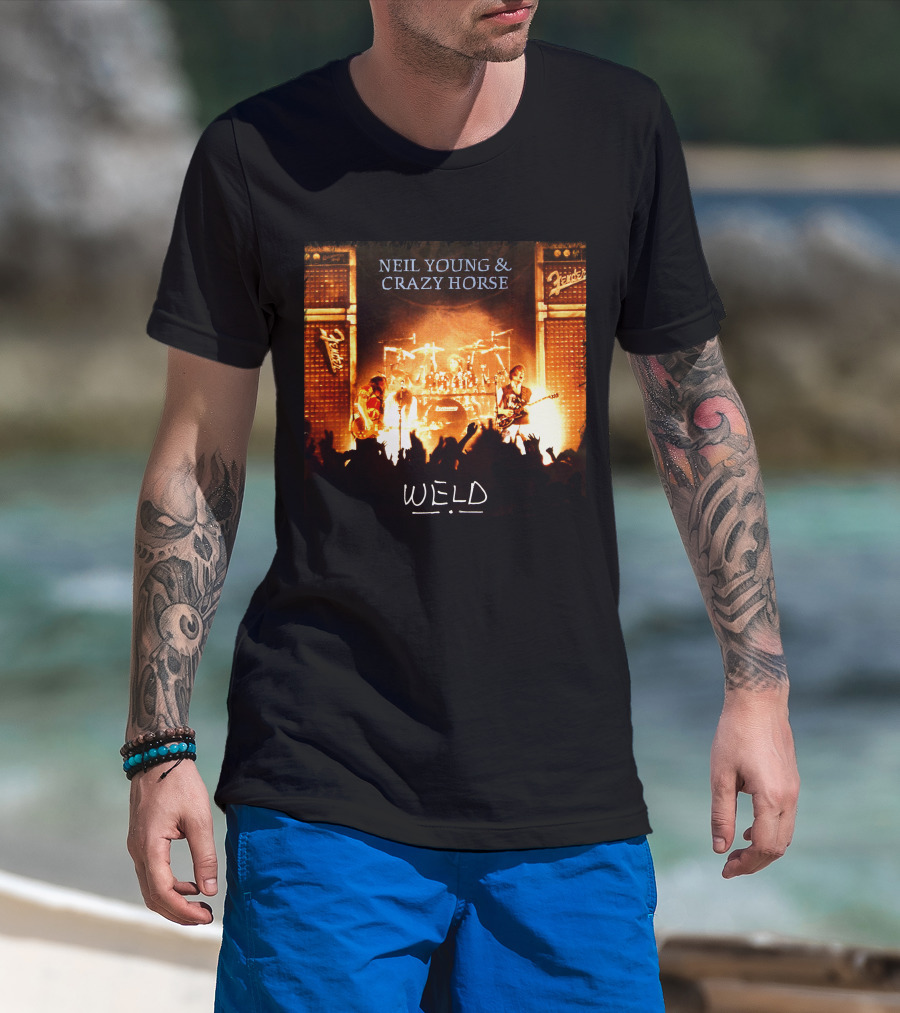 Neil Young & Crazy Horse Weld Live Performance Stage Amps T-Shirt