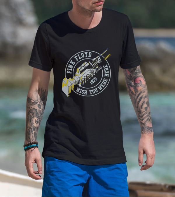 Pink Floyd Wish You Were Here 1975 Handshake Robotic Gear T-Shirt