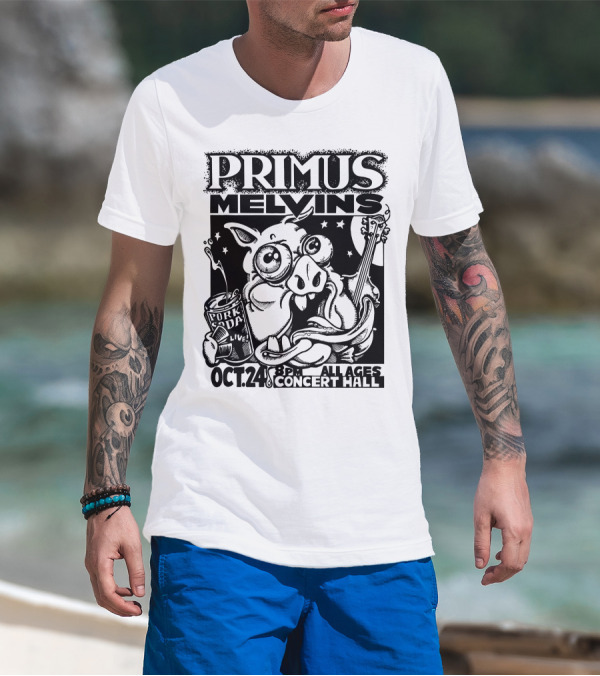 Primus Melvins Pork Soda Live Oct 24 Concert Hall T-Shirt