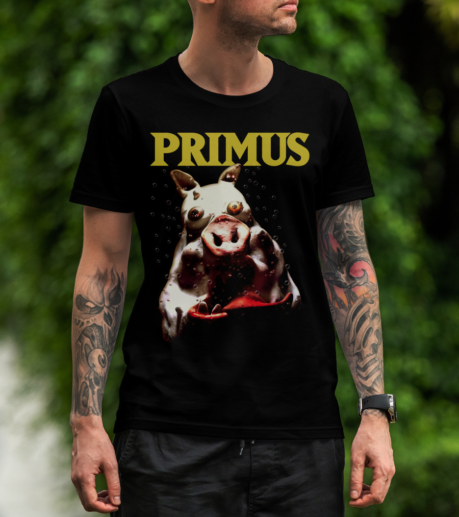 Primus Cow Imagery With Bubbles T-Shirt