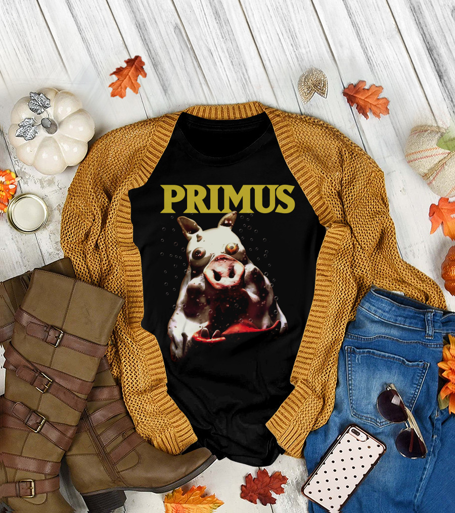 Primus Cow Imagery With Bubbles T-Shirt