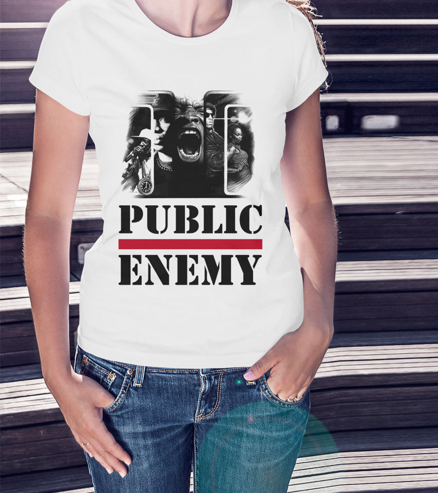 Public Enemy Retro Hip-Hop Icons T-Shirt