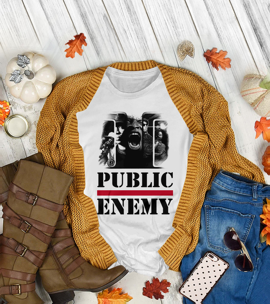 Public Enemy Retro Hip-Hop Icons T-Shirt