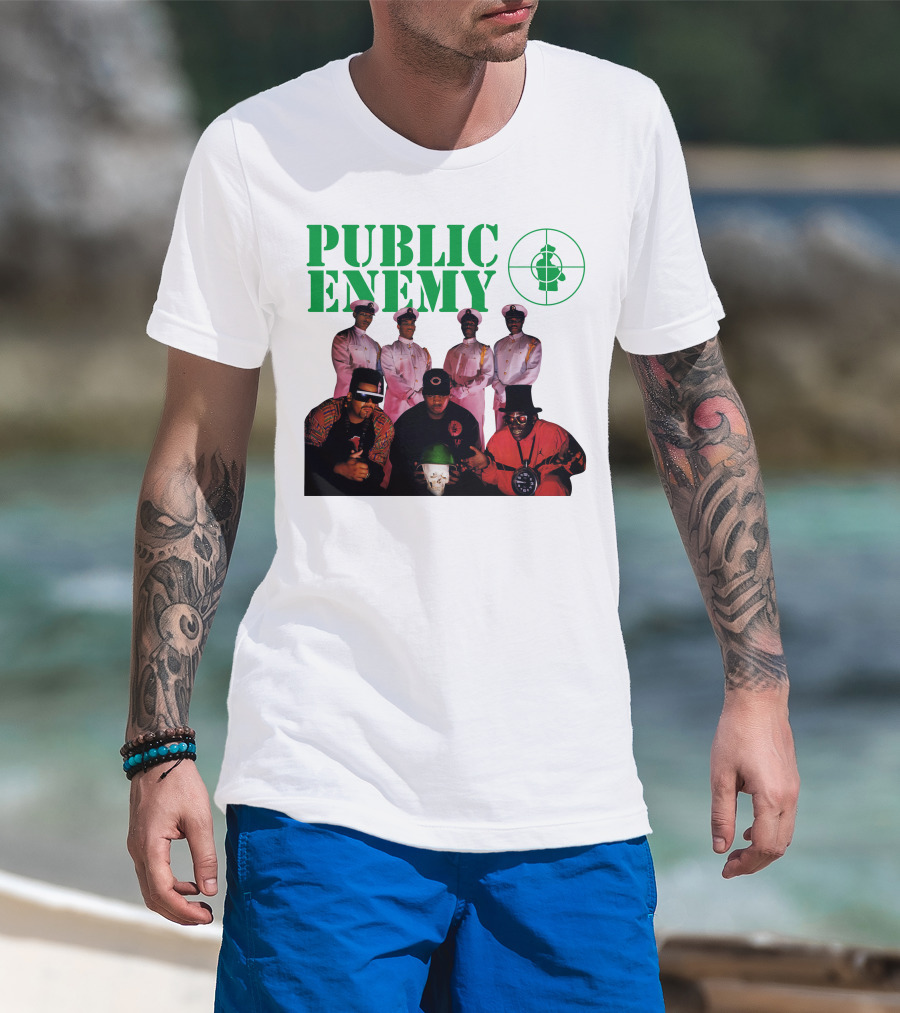 Public Enemy Famous Hip Hop Group Photo T-Shirt