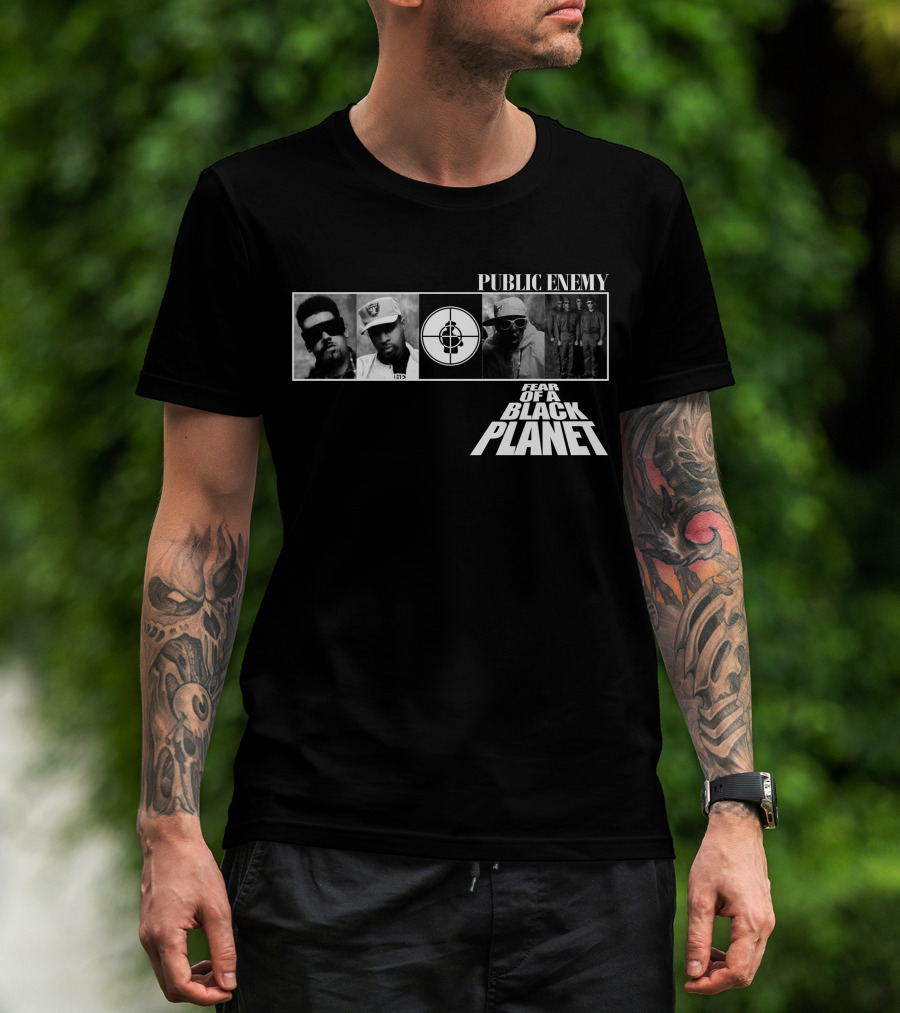 Public Enemy Fear Of A Black Planet 1990 Album Cover T-Shirt