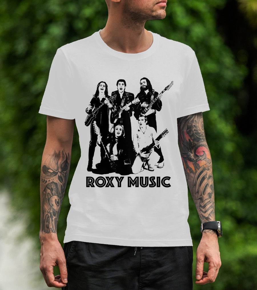 Roxy Music Band Members With Guitars T-Shirt